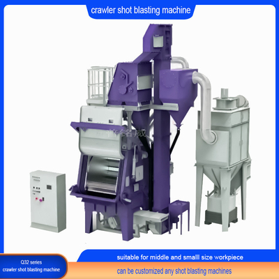 Tumble Rubber Belt Shot Blasting Machine with Variable Speed Blast Wheel Customized