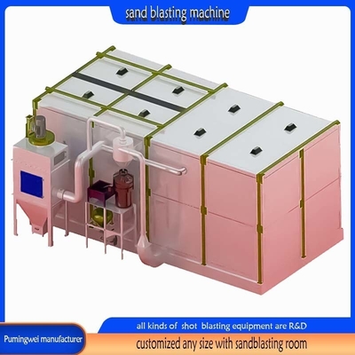 Artificial Control High Cleaning Equipment Sandblasting Booth with No Pit
