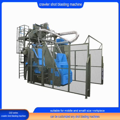 Low Noise Level Crawler Abrator Tumble Rubber Belt Shot Blasting Machine Customization