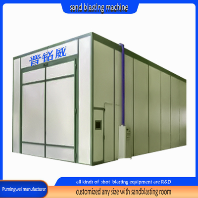 Custom Artificial Control Sandblasting Room for Removing Mill Scale and Shot Blasting