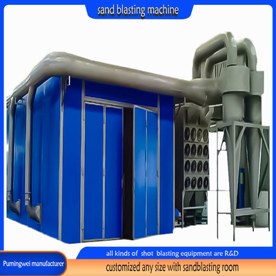 Custom Artificial Control Sandblasting Room for Removing Mill Scale and Shot Blasting