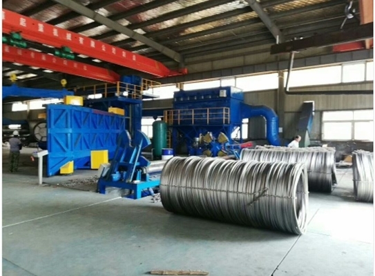 Fast Shipping Wire Rod Coil Shot Blasting Machine with High Cleanliness and Automation