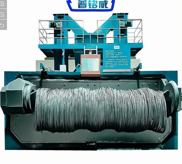Electric Wire Rod Coil Shot Blasting Machine for High Cleanliness and Descaling Rust