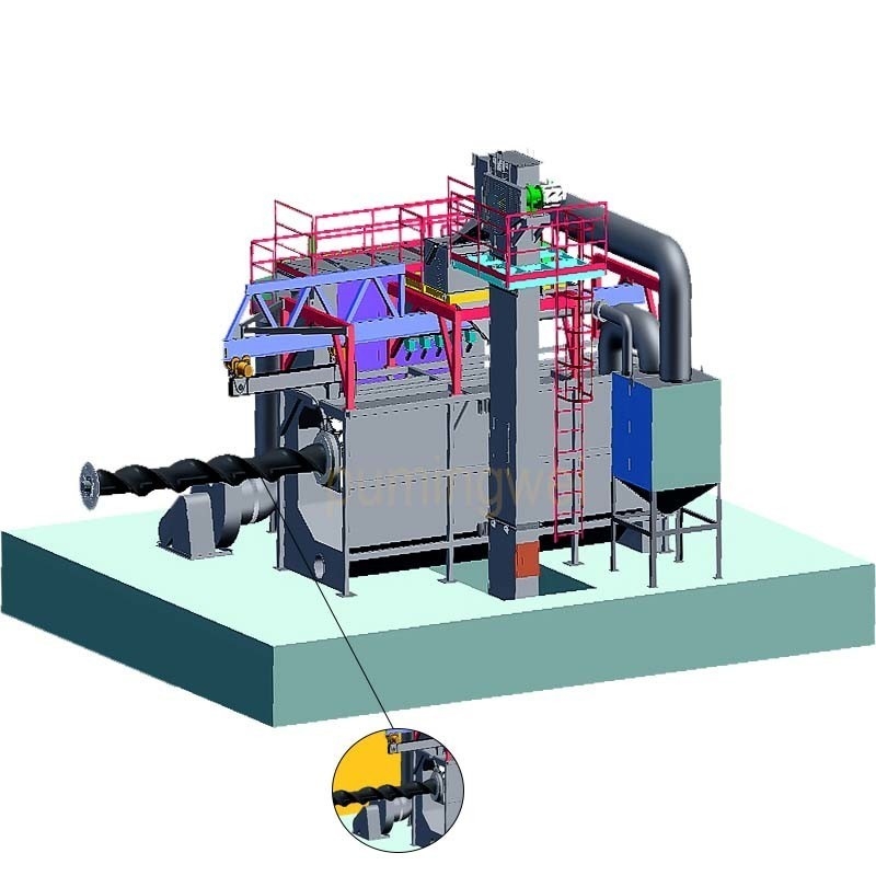 Energy- Single Station Wire Coil Shot Blasting Machine for Low Strength Labor Intensity