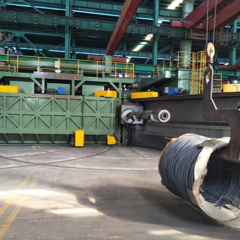 16.8 * 12.4 * 5.8meters Flat Door Disc Wire Blasting Machine Pmw5300 for Customization