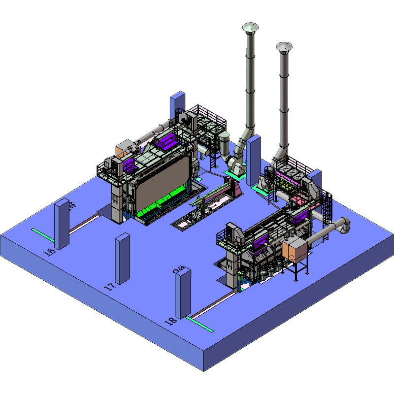Steel Production Line Used Wire Rod Coil Shot Blasting Machine with High Cleanliness
