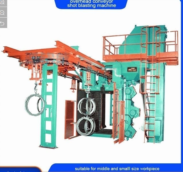 High Cleanliness Catenary-Through Abrator for Overhead Chain Conveyor Shot Blasting
