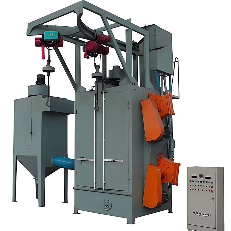Compact Structure and Multifunctional Hook Type Shot Blasting Machine for Surface Cleaning
