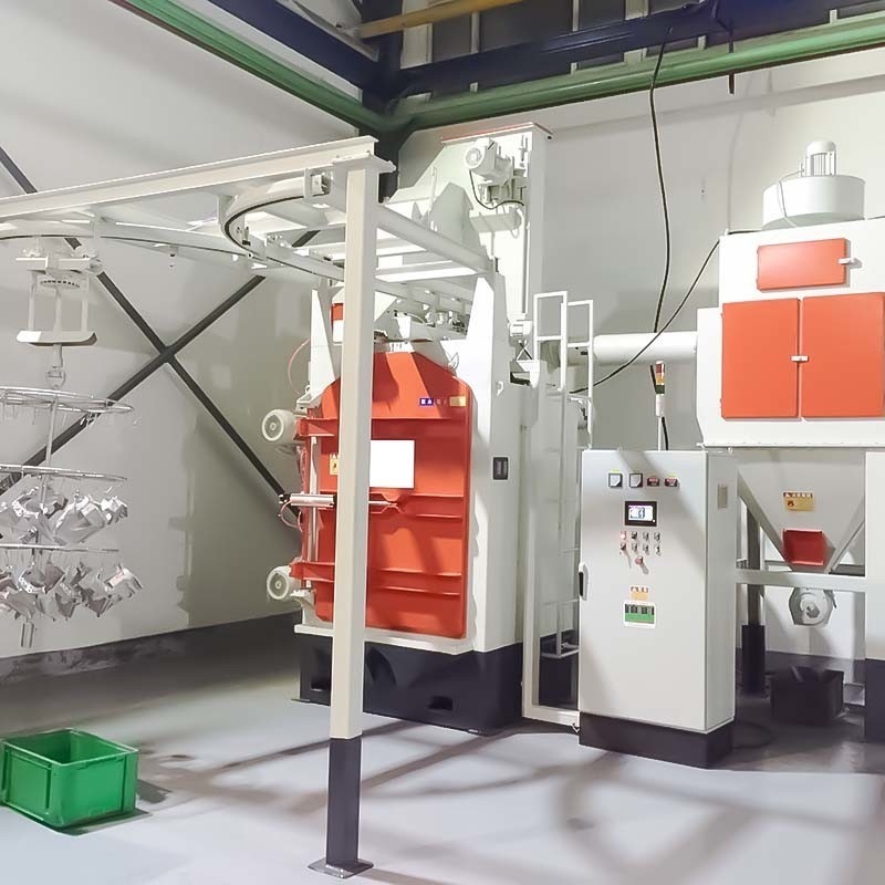 Overhead Hanger Hook Type Shot Blasting Machine for Fire Extinguishers Parts and Derusting
