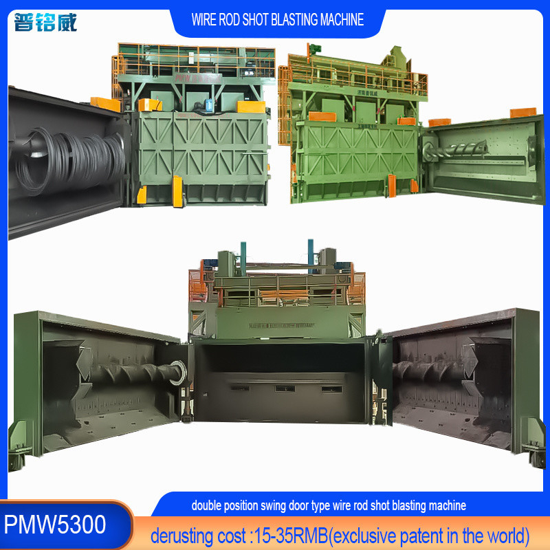 Main Mandrel Wire Rod Coil Shot Blasting Machine for Wire Surface Derusting Needs