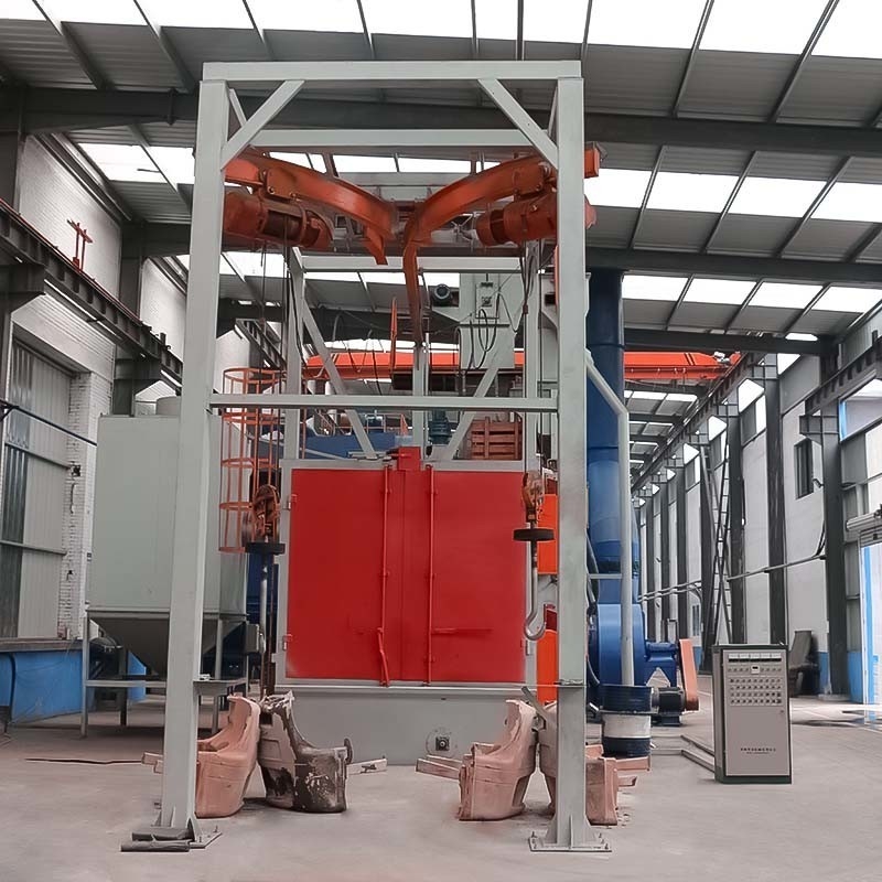 Super Wear Resistant Steel Spinner Hanger Shot Blasting Machine with PLC 4470*3315*5365mm