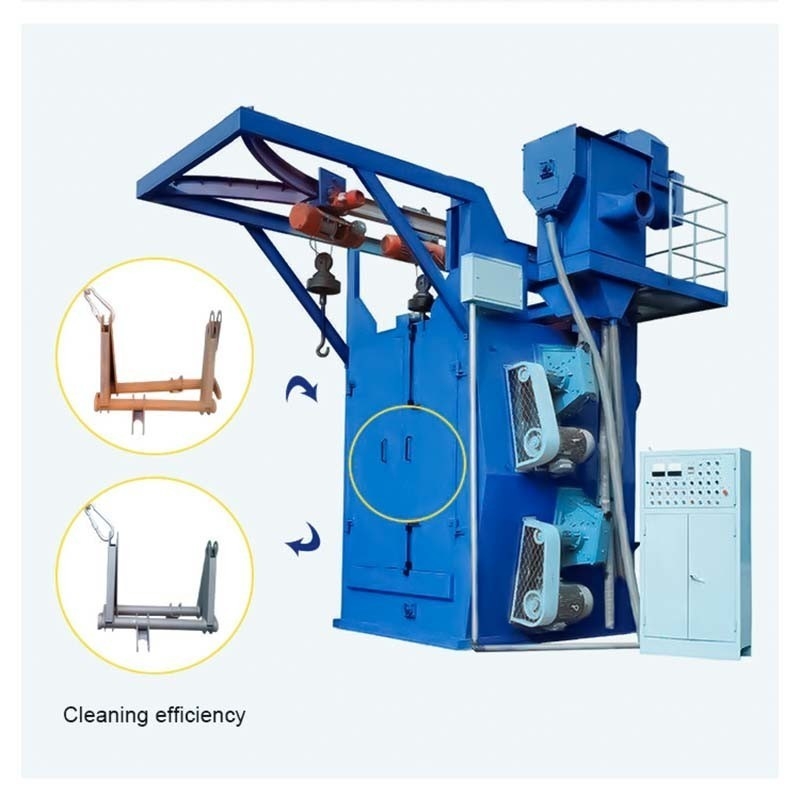 High Cleanliness Forging Casting Parts Spinner Hanger Hook Type Shot Blasting Machine