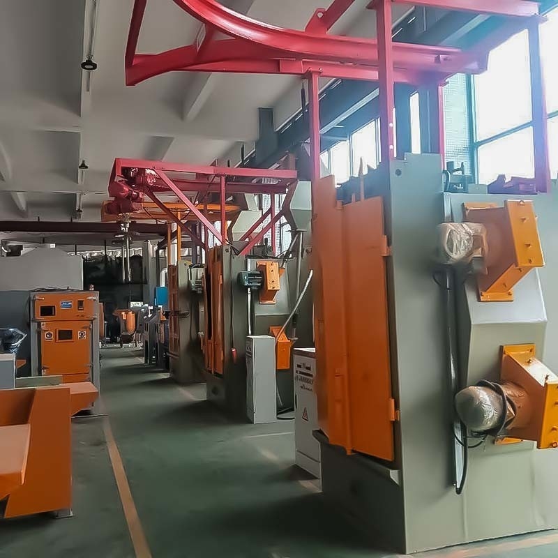 Automatic Electric Spinner Hanger Hook Type Shot Blasting Machine for Multiple Colors