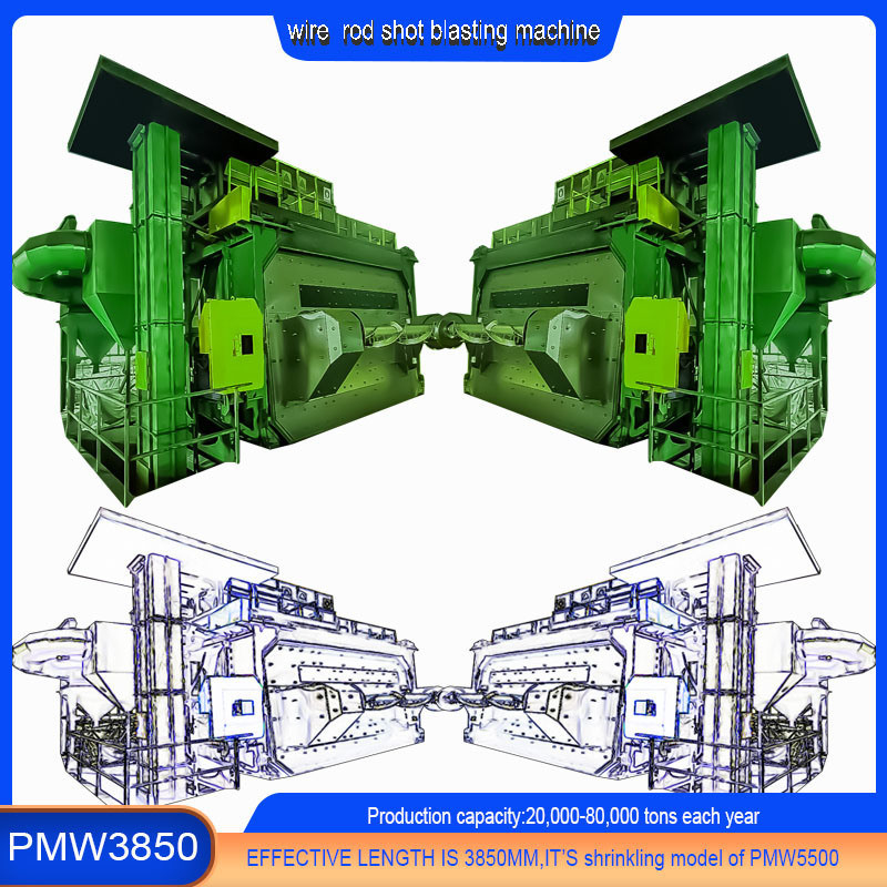 Wire Rod Coil Shot Blasting Machine with Production Cycle and 2500 Kg Loading Capacity