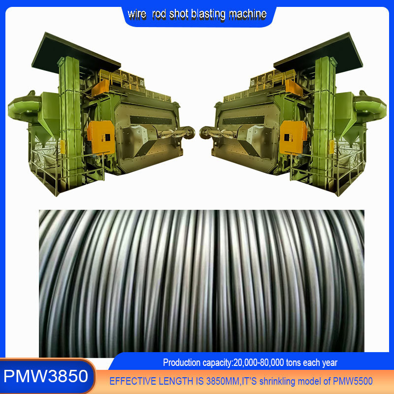 Wire Rod Coil Shot Blasting Machine PMW3850 for Welding Wire Descaling within PMW3850