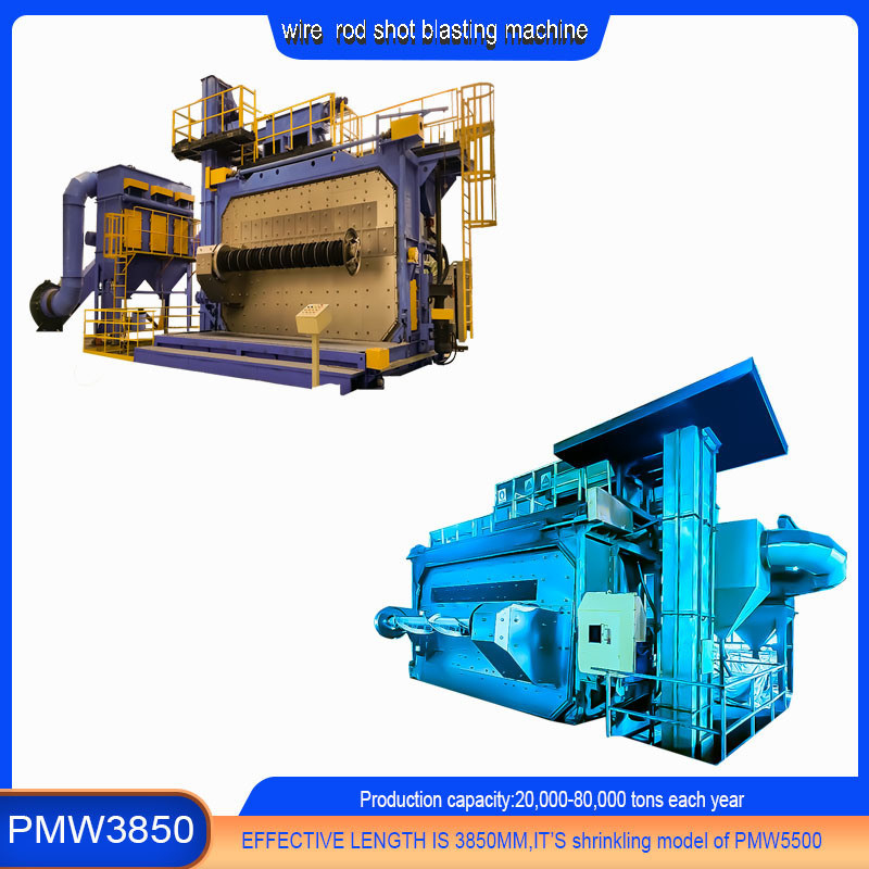 Highly Clean Wire Rod Coil Shot Blasting Machine for High Carbon Steel Wire Products