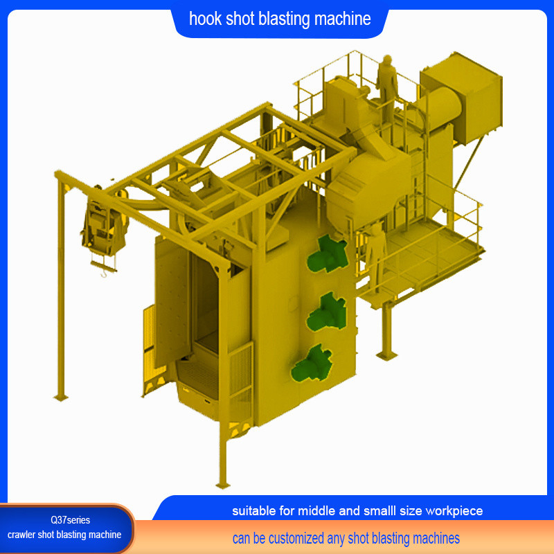Novel Blast Wheels Q328E Hook Type Shot Blasting Machine with Automatic Function