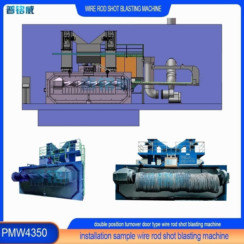 Wire Products Descaling High Cleanliness Wire Rod Coil Shot Blasting Process Provider