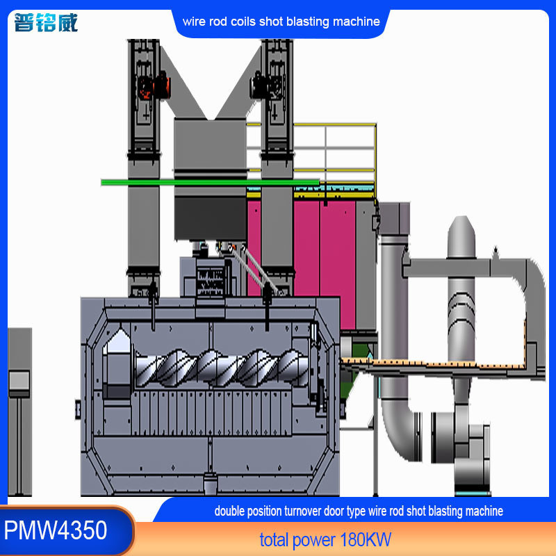 Impeller Head Power 30kw/Set Wire Rod Shot Blasting Machine for Wire Surface Derusting
