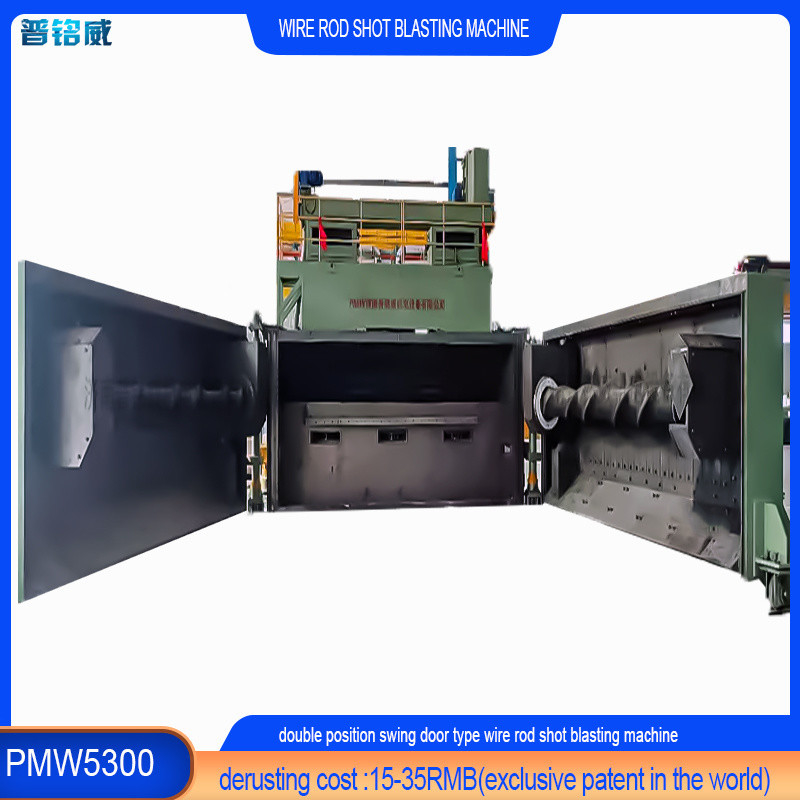 Wire Coil Rod Shot Blasting Machine for 4-10 Coils Per Hour Production Alloy Steel Wire