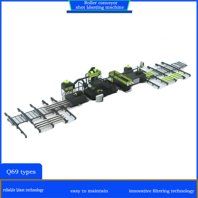 Q69 Series Roller Conveyor Shot Blasting Machine for Airtight and Insulated Housing