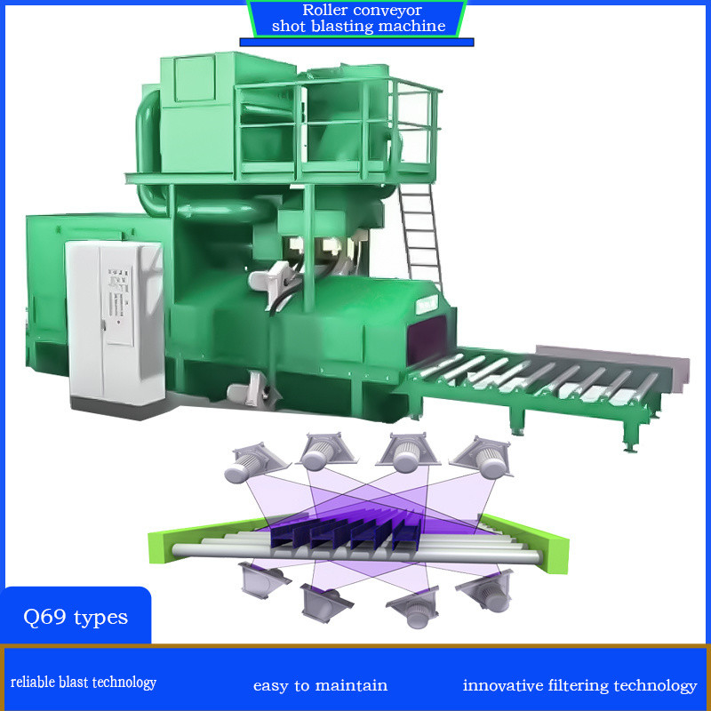 Roller Conveyor Shot Blasting Machine for High Cleanliness Rust and Heat Scale Removal