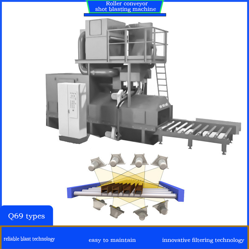 Electric Roller Conveyor Shot Blasting Cleaning Machine for Cleaning Workpiece Surfaces