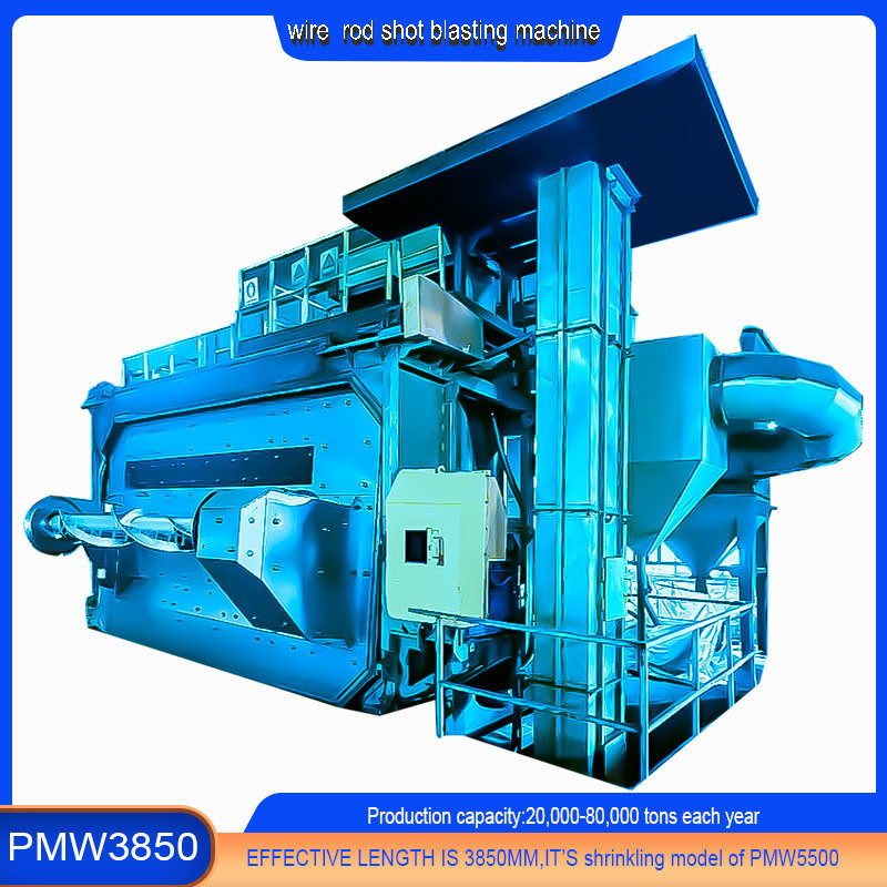 High Cleanliness Coil Rod Shot Blasting Machine 8-42 mm for Customized Wire Diameter