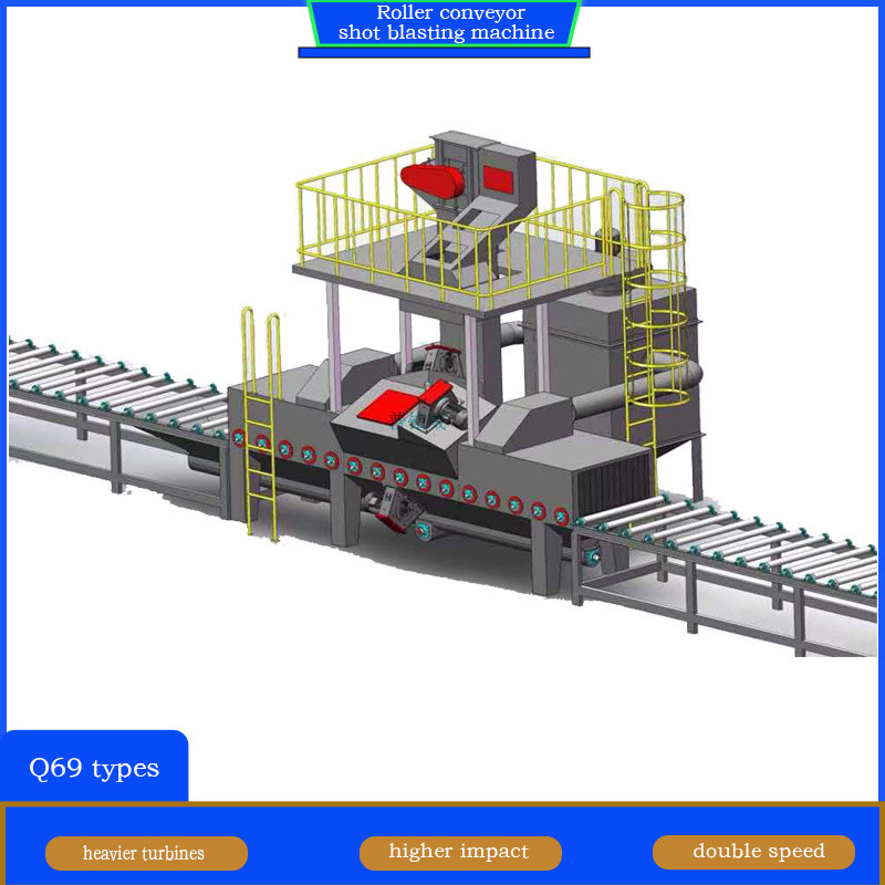 Crawler Abrator H Beam Roller Conveyor Shot Blasting Machine for Building Industries