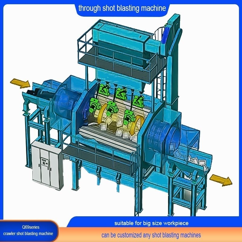 6*30 Steel Pipe Inner and Outer Wall Through Type Shot Blasting Machine