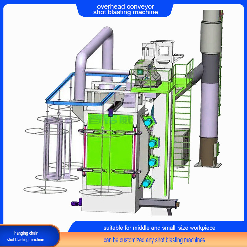Multiple Hooks Catenary-Through Abrator Shot Blasting Machine for Mill Scale Removal