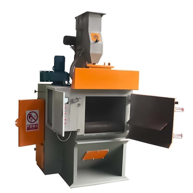 Dustless Steel Vertical Shot Blasting Machine with Rubber Crawler Type Automation