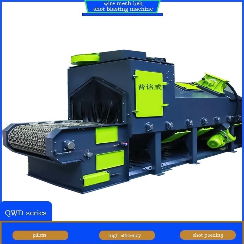 High Cleanliness Automatic Transport System Wire Mesh Belt Conveyor Shot Blasting Machine
