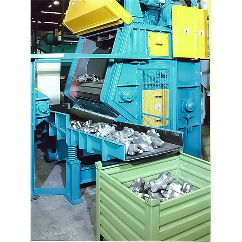 Q32 series Automatic Rubber Tumble Belt Crawler Abrator For Metal Surface Polishing