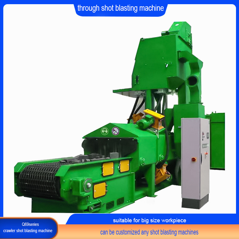4*120 Total Power QWD80 Mesh Belt Through Shot Blasting Cleaning Machine for Ceramics