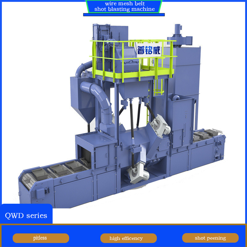 Customizable Wire Mesh Belt Conveyor Shot Blasting Machine for Aluminium Alloy Parts