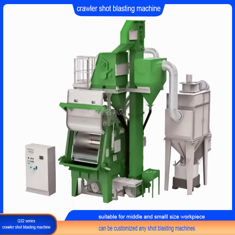 Custom Tumble Rubber Belt Shot Blasting Machine for Crawler Abrator on Workpiece Surface