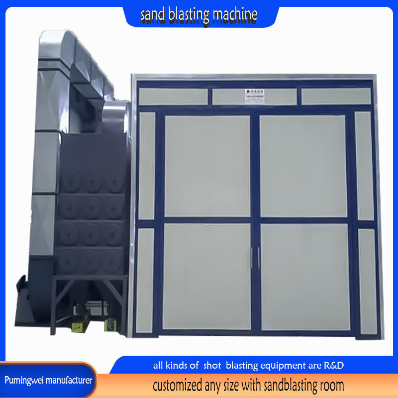Artificial Control Manual Sandblasting Room with Steel Structure and Multiple Colors